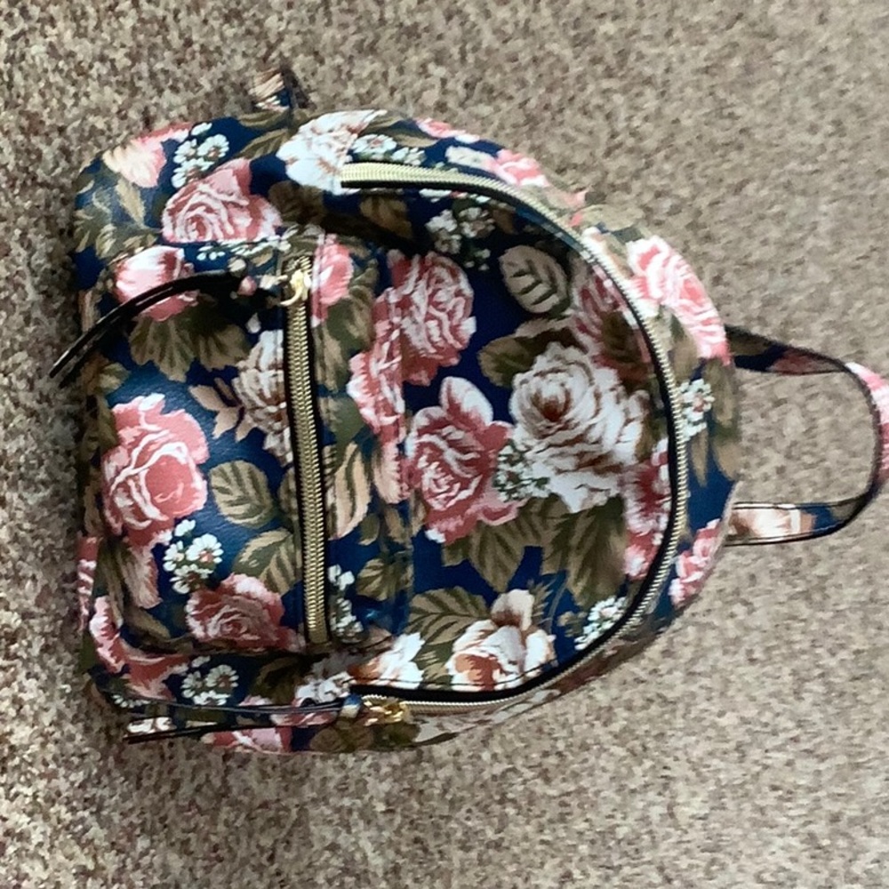 BNWOT mini backpack purse in floral print